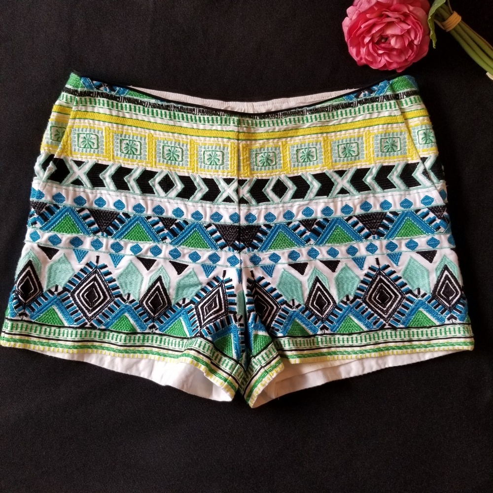 Hale bob lilian  embroidered  shorts
